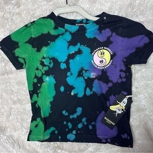 Bananas Monkey Black Tie-Dye T-Shirt Youth